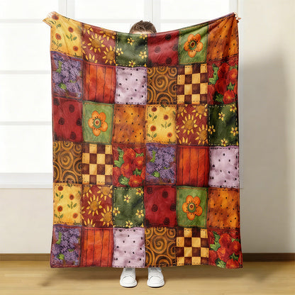 Cozy & Soft Floral Flannel Blanket