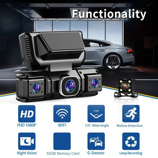🚗 60% OFF NOW! 📹 4-Channel 360° Dash Cam – Full Coverage Recording, Night Vision & Parking Monitor 🛡️