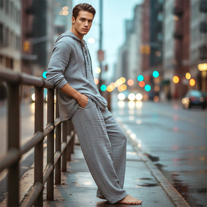 ⏳Time-Limited Special⏰Men's Hooded Casual Loose Top & Pants 2-Piece Set