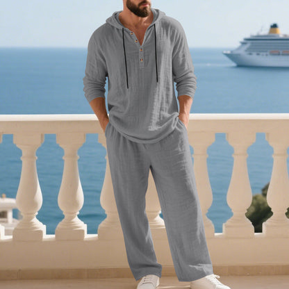 ⏳Time-Limited Special⏰Men's Hooded Casual Loose Top & Pants 2-Piece Set