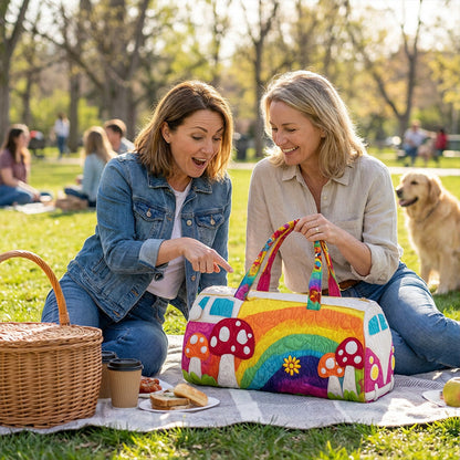 Quilted Duffle Print Travel & Gym Bag