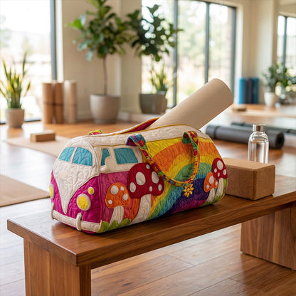 Quilted Duffle Print Travel & Gym Bag