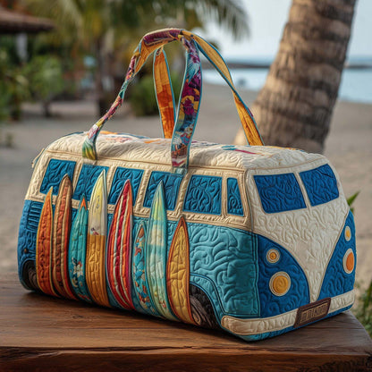 Quilted Duffle Print Travel & Gym Bag
