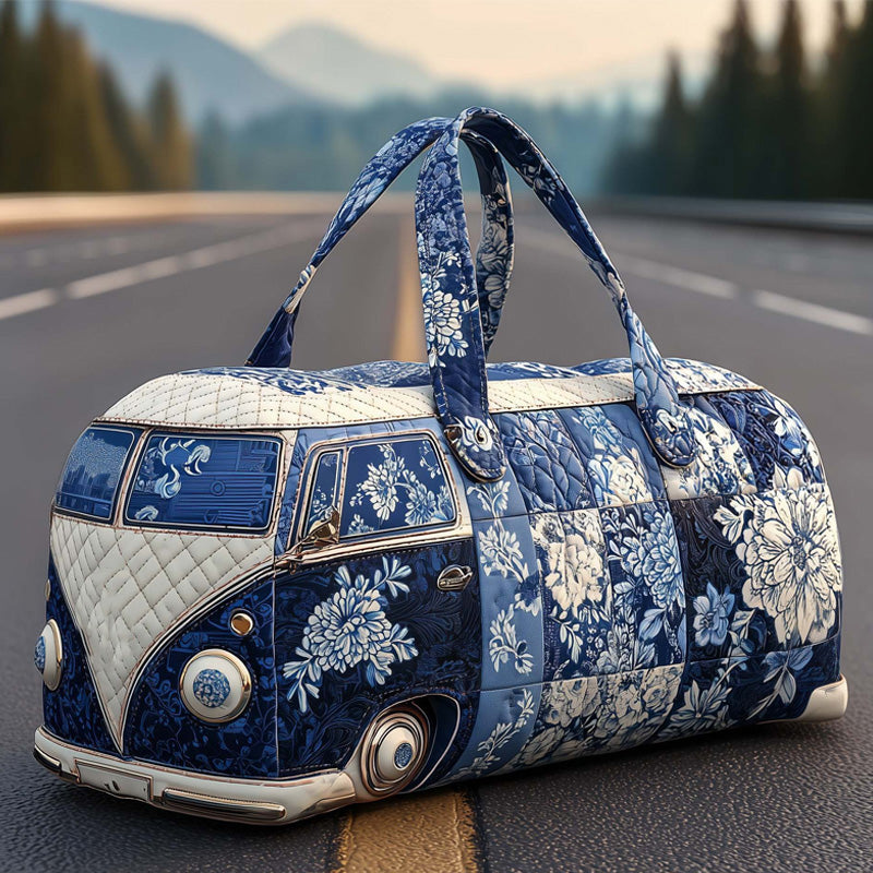 Quilted Duffle Print Travel & Gym Bag