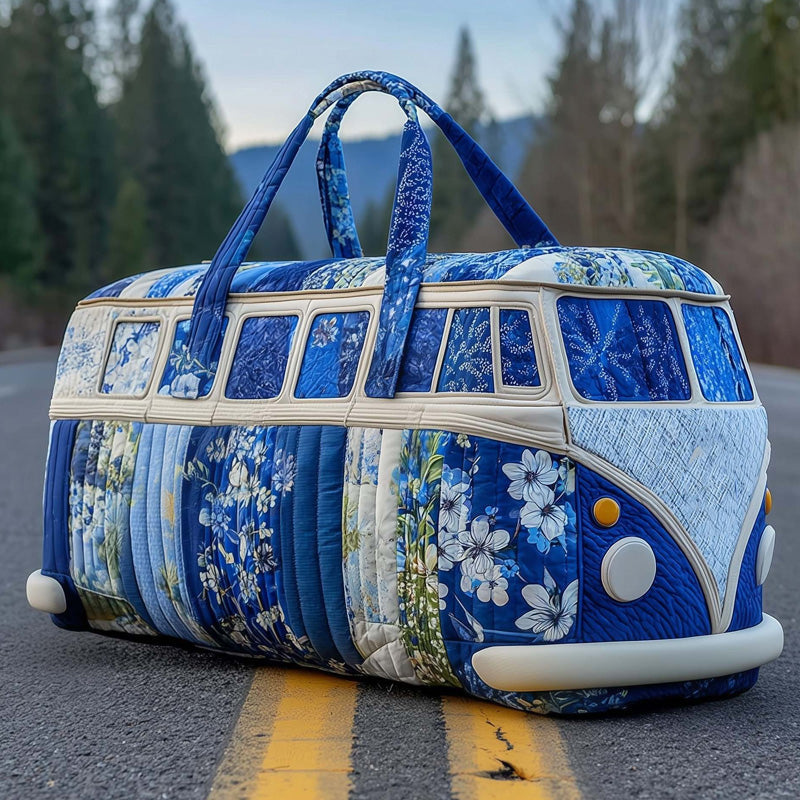 Quilted Duffle Print Travel & Gym Bag