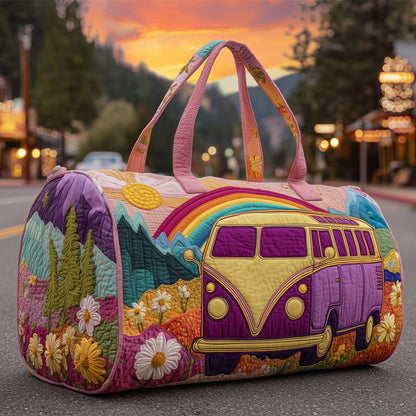 Quilted Duffle Print Travel & Gym Bag