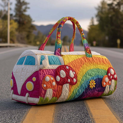 Quilted Duffle Print Travel & Gym Bag