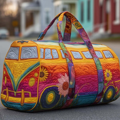 Quilted Duffle Print Travel & Gym Bag