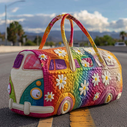 Quilted Duffle Print Travel & Gym Bag