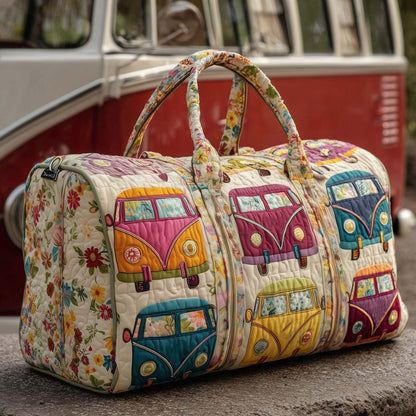 Quilted Duffle Print Travel & Gym Bag