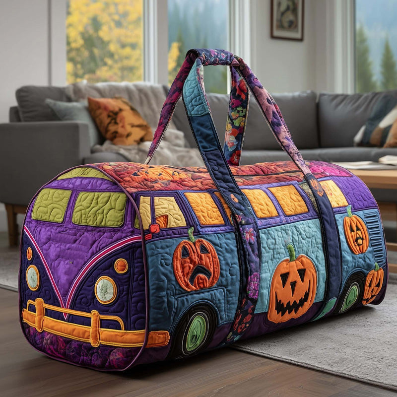 Quilted Duffle Print Travel & Gym Bag