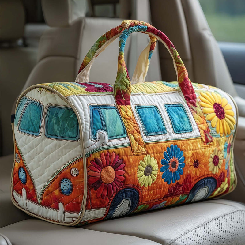 Quilted Duffle Print Travel & Gym Bag