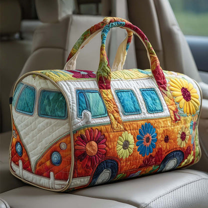Quilted Duffle Print Travel & Gym Bag