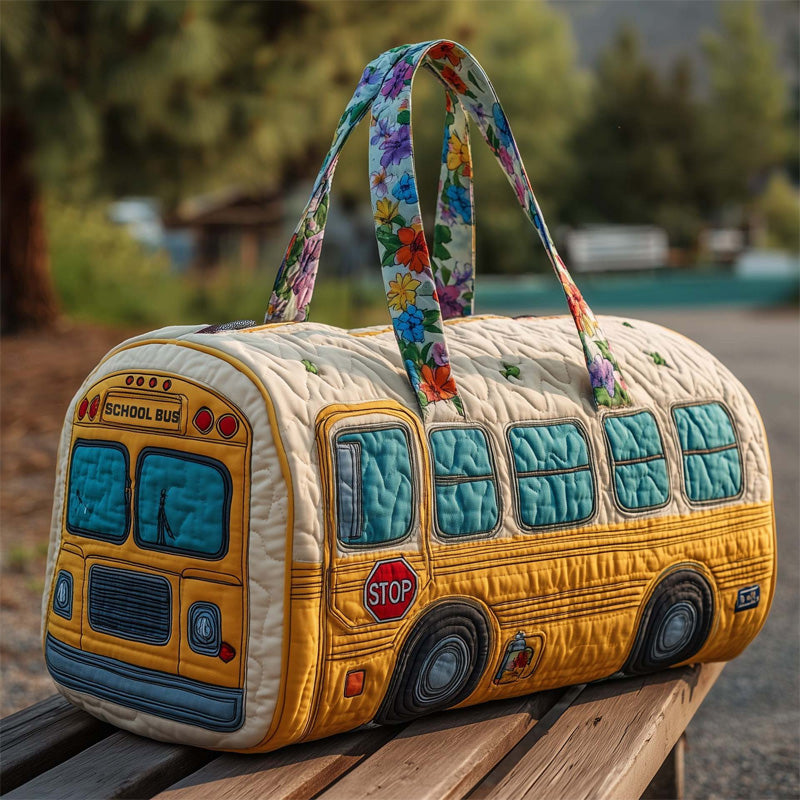 Quilted Duffle Print Travel & Gym Bag