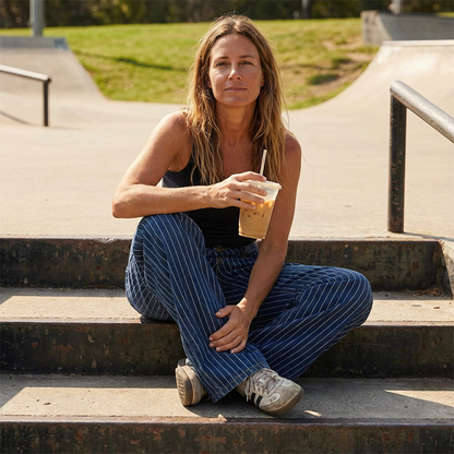 Women's Y2K Striped Low-Rise Jeans