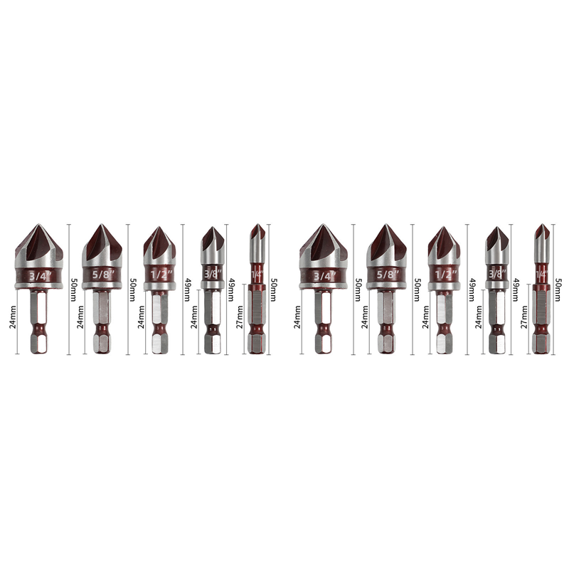 🔥5PCS or 3PCS Countersink Drill Bit Set for Woodworking