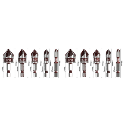 🔥5PCS or 3PCS Countersink Drill Bit Set for Woodworking