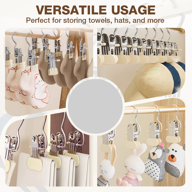 Multi-functional Laundry Hooks with Clips